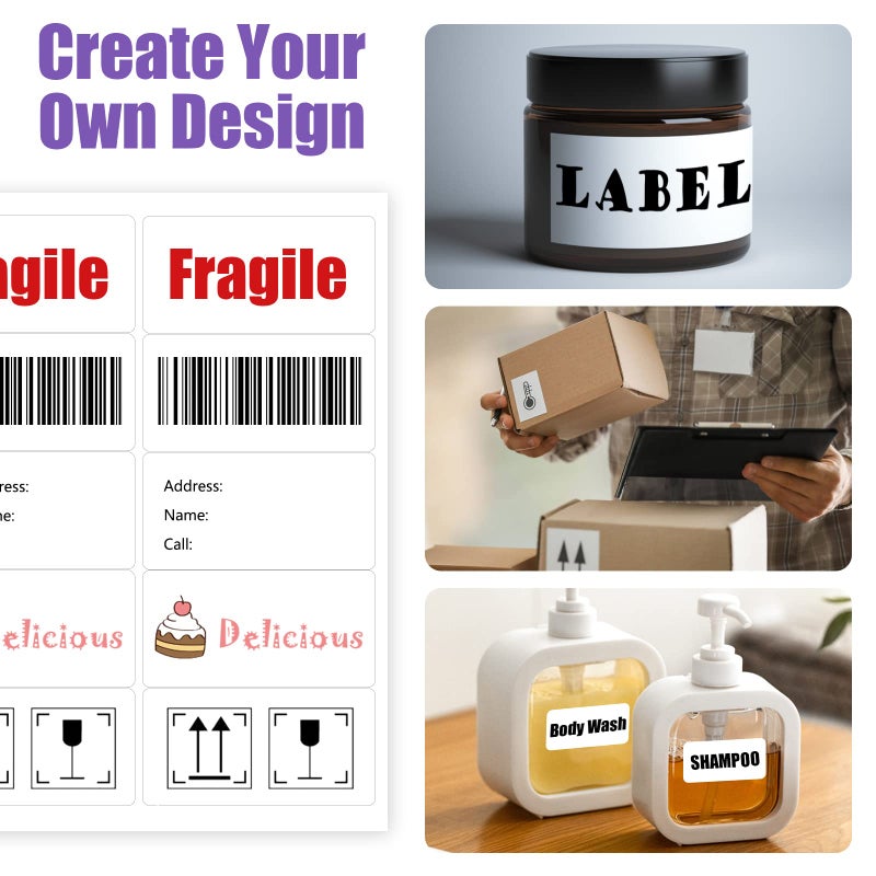 RBHK 10 per Page Labels, Blank White Permanent Adhesive Shipping Address Labels for Laser/Ink Jet Printer, 2" x 4", 10-UP Labels (100 Sheet, 1000 Labels) - Image 3